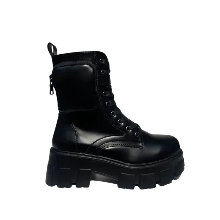 Combat Boots Black Bolsito Cel001