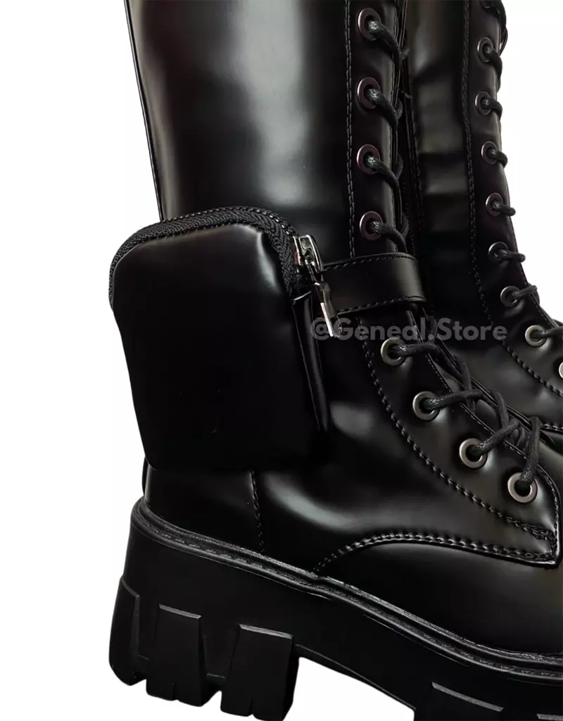 Botas Dark caña alta con bolsito - Imagen 2