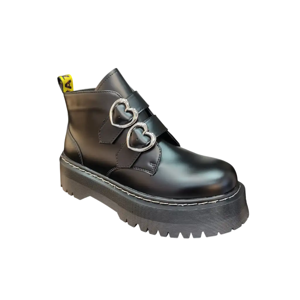 Botin Plataforma Con Hebilla Corazon - Imagen 3